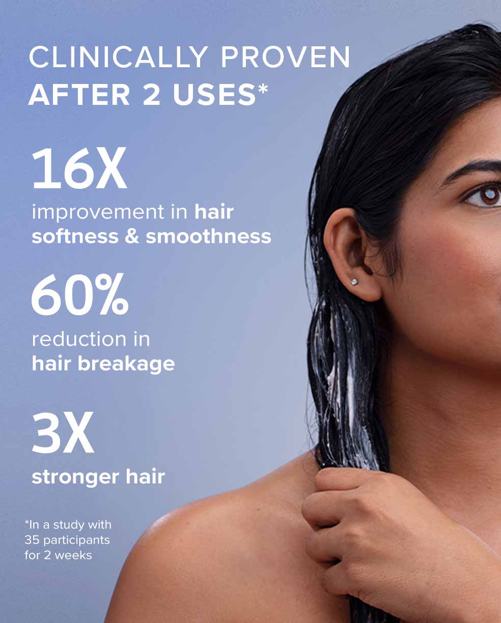 AAVRANI Intensive Repair Conditioning Hair Mask clinical results infographic