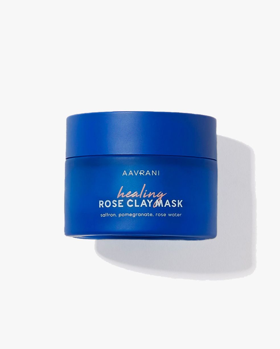 AAVRANI Healing Rose Clay Mask against grey background